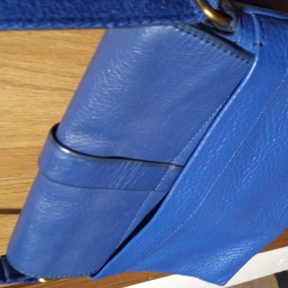 Fossil 1954 Vibrant Blue Two Tone Leather Perfect Stunning - Picture 12 of 16